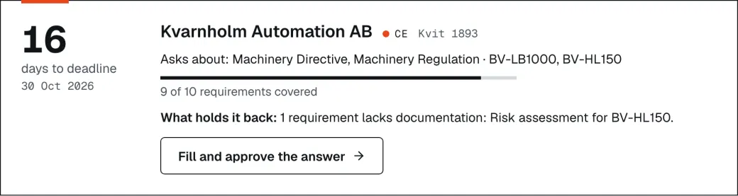 CE: a request about the EU declaration of conformity and the technical file.